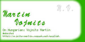 martin vojnits business card